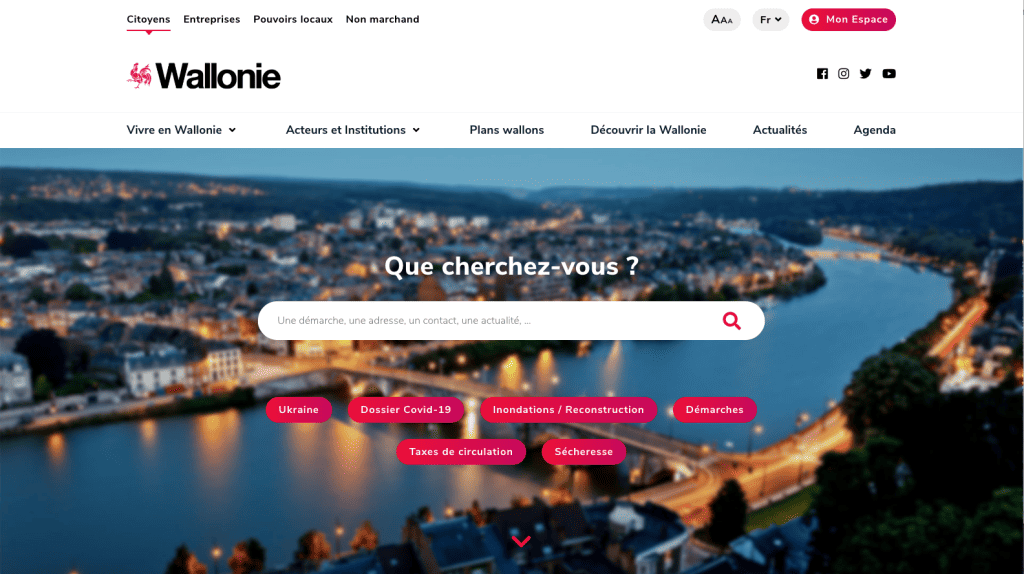Photo le portail de la Wallonie&nbsp;: moteur de recherche